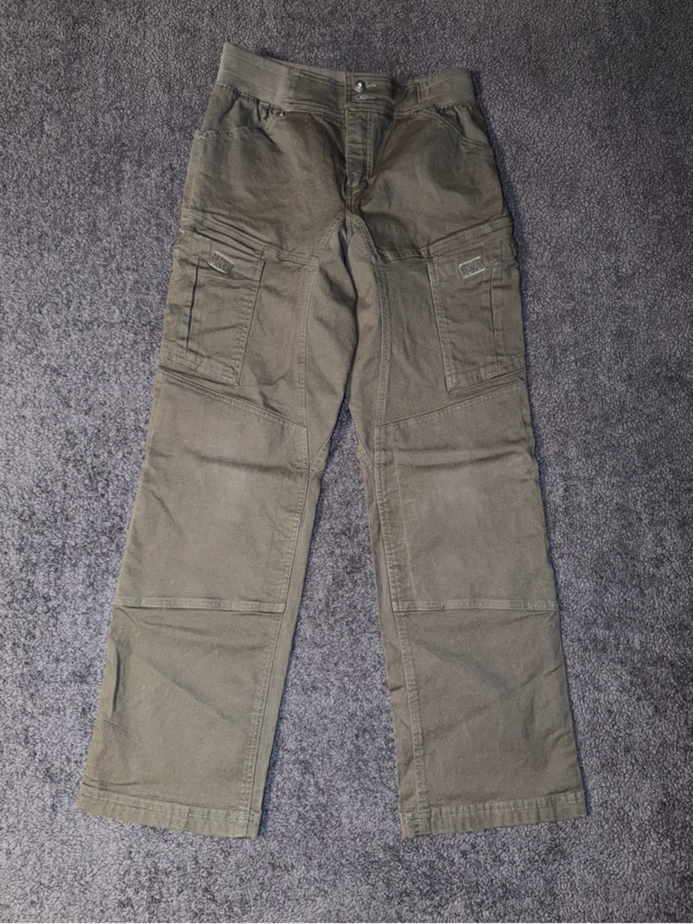 Duluth Trading Co Women's Fire Hose Flex Shift Relaxed Leg Pants-Gray Size-6 REG